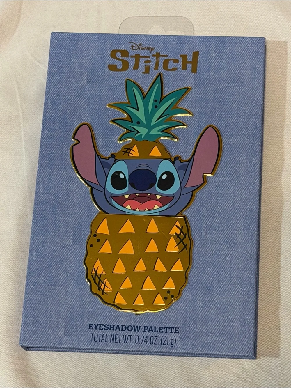 Disney Stitch Pineapple Eyeshadow Palette - Blue & Gold Accents